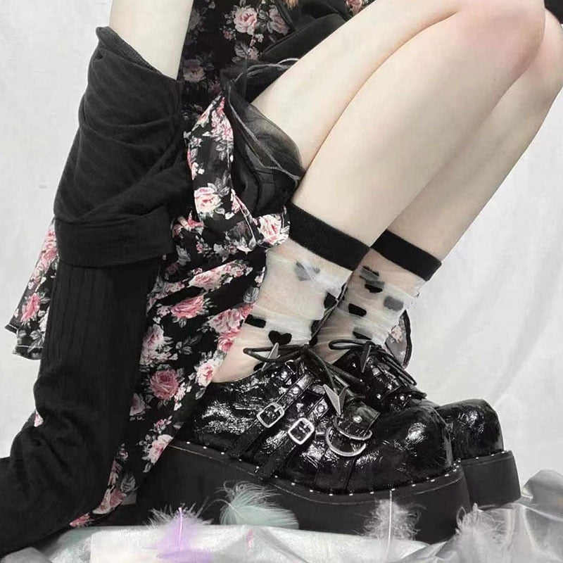 Gothic Platform Shoes with Metal Decoration