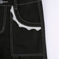 Gothic Lace Splice Baggy Jean with chains.