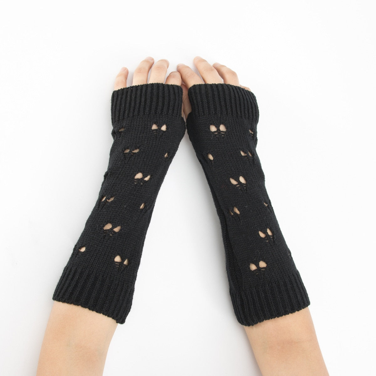 Soft Long Fingerless Gloves