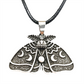 Gothic Dead Moth Pendant With Crescent Moon And Sun