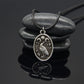 Gothic Thin Chain Necklace with Odin Raven Talisman Pendant