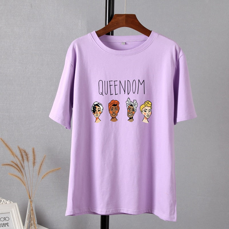 Gothic Character Printed Cotton T-Shirt