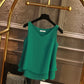Summer Sleeveless Chiffon Blouse Solid V-neck