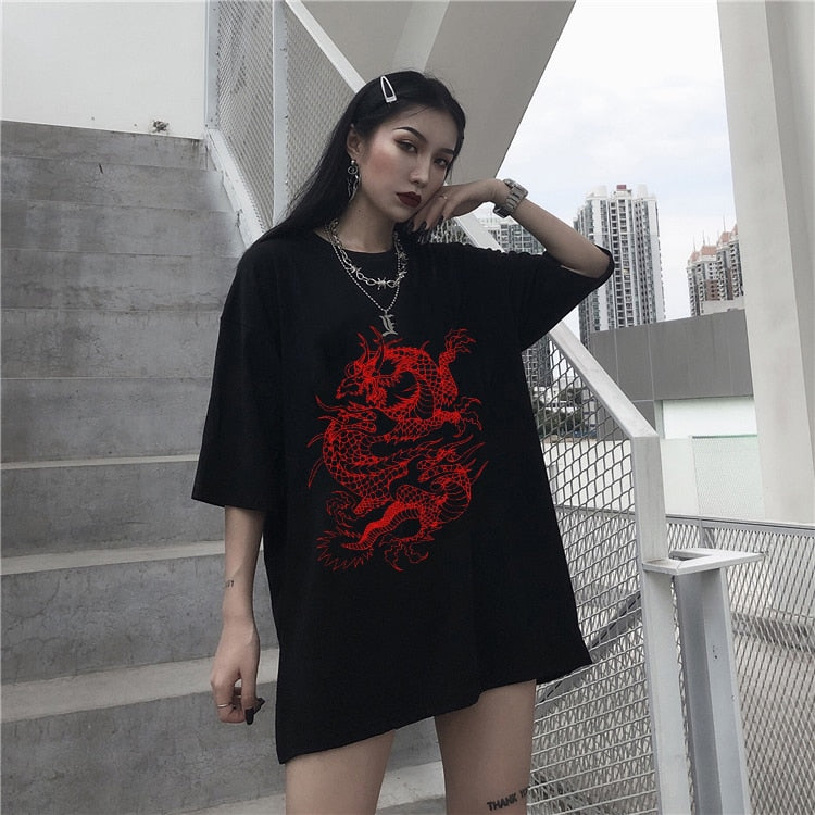 Gothic Streetwear  Oversized Tee