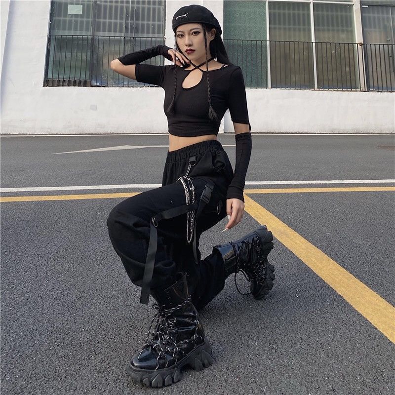 Gothic Chain Cargo Pants