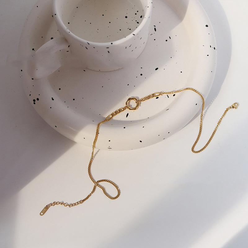 Simple OL Style Collarbone Chain Necklace for Women