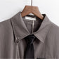 Black Gothic Shirt with Tie and Chain, Great for a Dark and Alternative Wardrobe