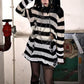 Striped jumper with a dark and moody vibe