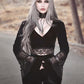 Gothic Flare Sleeve T-shirt with Lace Accents: Make a statement with this gothic-inspired t-shirt featuring flare sleeves and delicate lace accents.