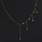 Starlight Tassel Zircon Necklace Clavicle Chain Stainless Steel Plated Gold