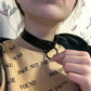 Gothic Choker Necklace with Spikes, Chains and Pendants