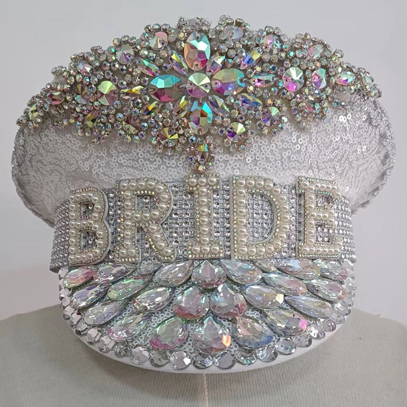 Luxury Gothic Adult Party Hats Covered in Glass and Gems