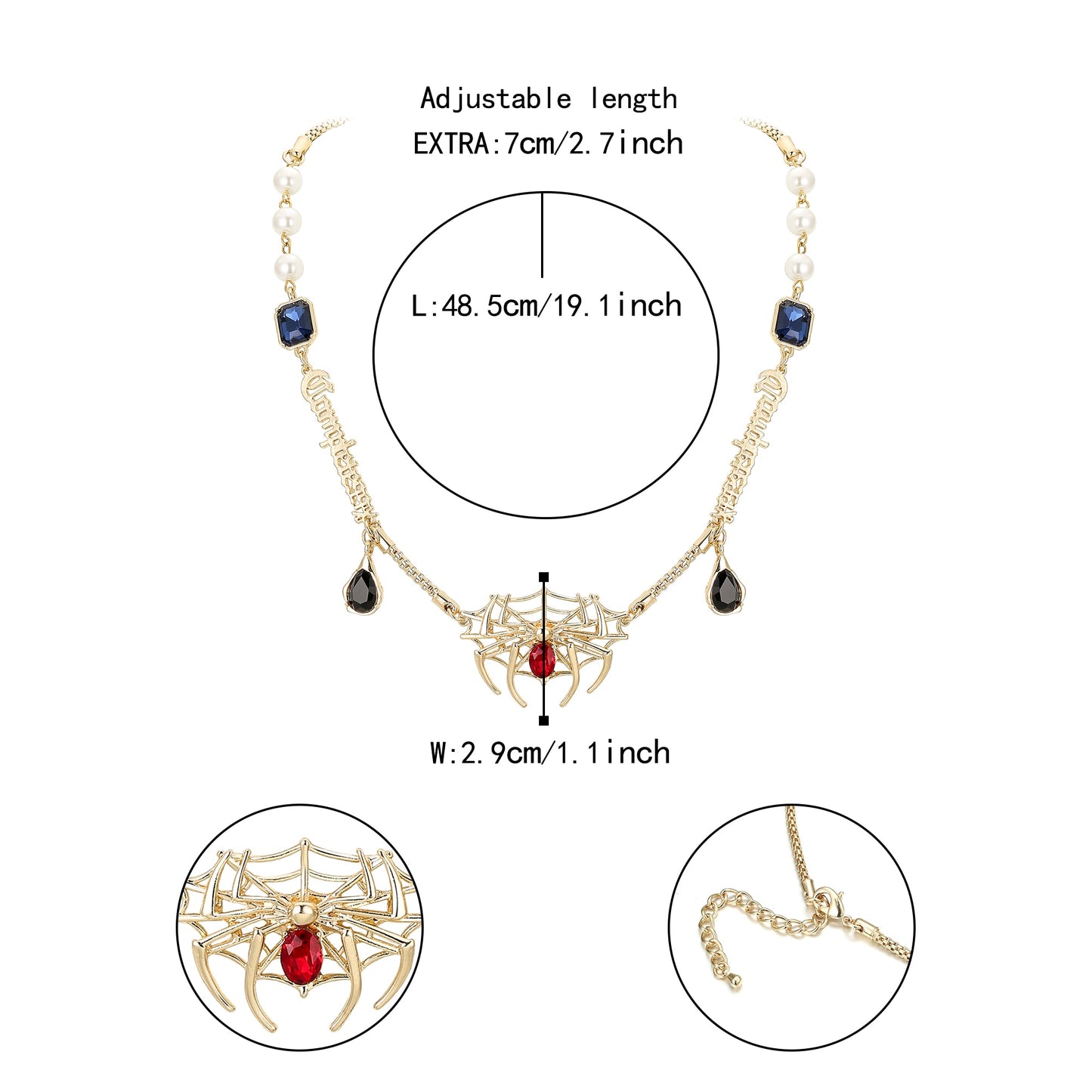 Gothic Spider Necklace