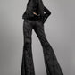 Gothic High Waist Flared Pants