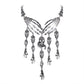 Gothic Thin Chain Necklace with Multiple Skull and Skeleton Pendant Designs