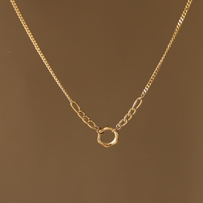 Simple OL Style Collarbone Chain Necklace for Women