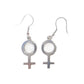 Gothic Silver Metal Earnings for Women - Female Gender Symbol