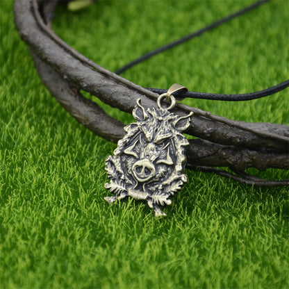Gothic Wolf Pendant Viking Necklace