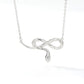 Gothic Chain Necklace with Biting Snake Pendant