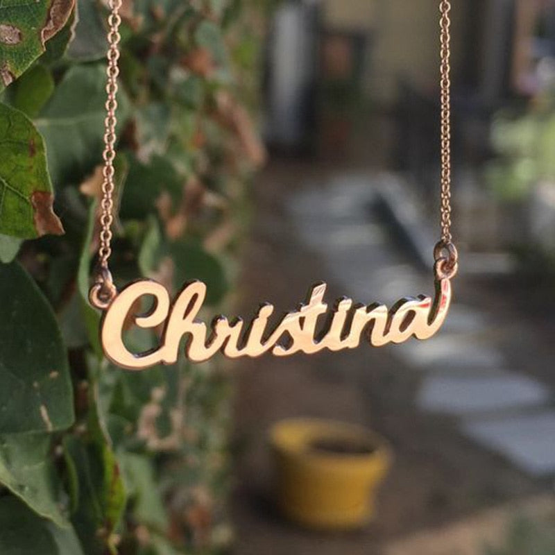 Custom Name Necklace Stainless Steel Personalized